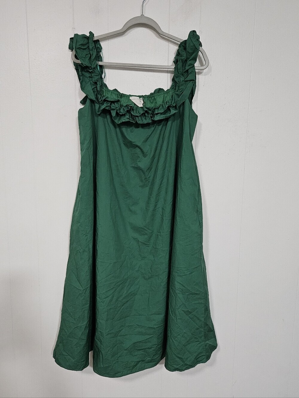 Hyacinthe House Emerald Green Ruffle Neck Dress